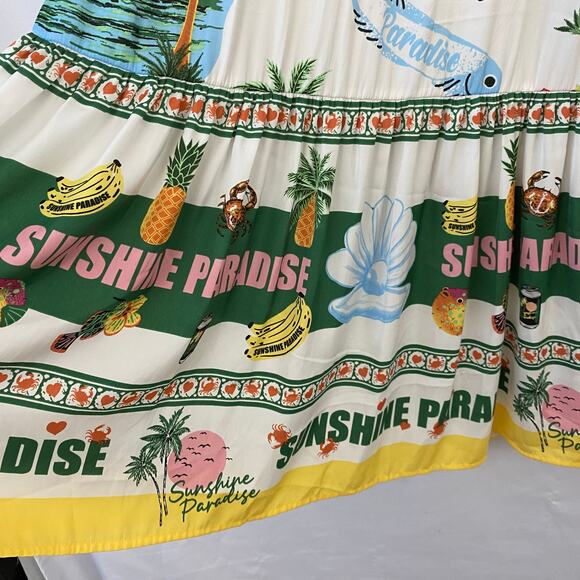 Rachel‎ Zoe Summer Vibes Maxi Skirt Women XS Multicolor Tropical Paradise NEW - Picture 5 of 10